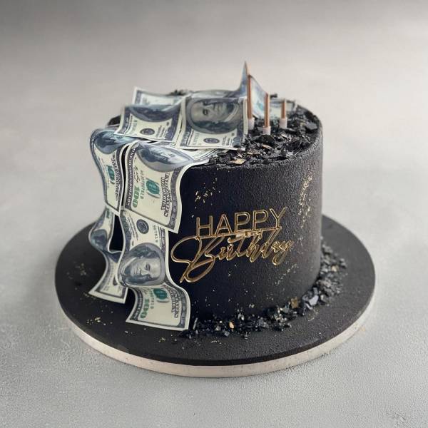 Money Theme Birthday Cake