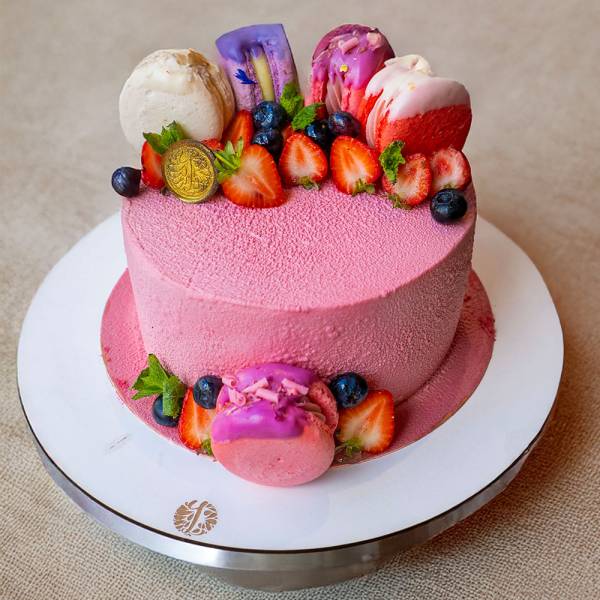 Pink Berry Macaron